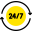 24/7 Availability Icon